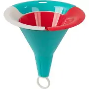Hutzler Interlocking Funnel Set, Set of 3, Red/White/Turquoise