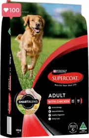 SUPERCOAT SMARTBLEND Adult Dry Dog Food – Chicken, 18kg Bag