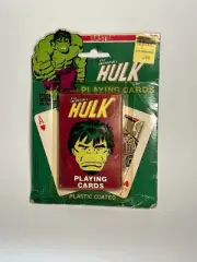 Vtg Nasta The Incredible Hulk Figure Playing Cards MOC 1979 Plastic Coated NOS