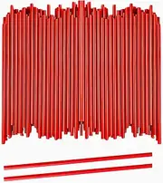Green Direct Drinking Straws - 10.2 inches Plastic Smoothie Straws individually wrapped - Extra Long & Thick for use with any Jumbo Cup or Water Bottle - BPA Free - Red Pack of 300