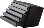 Desktop File Cabinet Organizer with Lock 5 Layer Drawer Storage Box for Home and Office A4 File Organizer and Medicine Safe Deposit Box