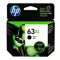 在飛比找PChome24h購物優惠-HP 63XL 高容量原廠黑色墨水匣 可印張數480張 / 