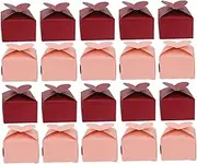 Cabilock 100 Pcs Heart Shaped Party Favor Boxes Candy Boxes Macaron Cookie Packaging Boxes For Mother's Day Anniversary Wedding Engagement Celebration