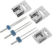 Angoily 1 Set Double-Head Sewing Machine Needle Embroidery Machine Needles Hook Needles Sewing Crafts Stitching Needles Sewing Double Pins Embroidery Twin Needles Needle for Sewing Plastic
