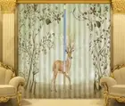 Lonely Great-Hearted Elk3D Curtain Blockout Photo Printing Curtains Drape Fabric