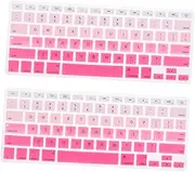 OSOLADY 2pcs Dustproof Keyboard Protective Film for Pro Air Durable Keyboard Cover Gradient Rosy Easy to Clean Laptop Accessory