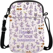 [TGBJE] Purple Dragon Crossbody Bag Magical Kingdom Gift I'm Just a Figment of Your Imagination Messenger Bag Cartoon Character Gift, Figment Imagination Cb