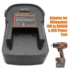 Battery Adapter for Milwaukee 18V Li-Ion To for Ridgid & for AEG 18V Power Tool