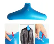 5Pcs PVC Inflatable Foldable Clothes Hanger Rack Non Slip Portable Coat Holder