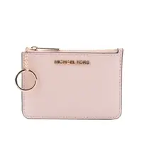 在飛比找PChome24h購物優惠-Michael Kors 素面皮革零錢包/卡夾/鑰匙包(粉色