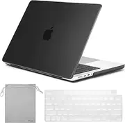 ProCase for MacBook Pro 16 Inch 2023 2022 2021 (M3 A2991 /M2 A2780 /M1 A2485) with Touch ID, Slim Hard Shell Case with Keyboard Cover for MacBook Pro 16" -Black