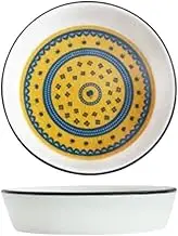 Cuencos Salsa SOJA 1Pcs Small Ceramic Plate Soy Sauce Seasoning Plate Japanese Sushi Dish Plate Fruit Snack Plate Kitchen Ceramic Tableware(Style 3)