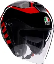 AGV Irides Valenza, open face helmet , color: Matt Grey/Black/Red , size: S