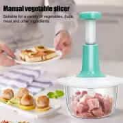 Hand Press Push Food Processor Chopper Chopping Fruits Cutting` Vegetable J5Q4