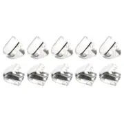 100Pack 10mmx7mm Shoelace End Clips Copper Elastic Shoe Laces Clip Glossy Silver