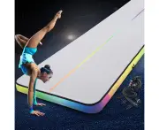 Everfit 6M Air Track Mat Inflatable Gymnastics Tumbling Mat W/ Pump Colourful