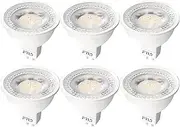 FTL MR16 LED Bulb 5000K Daylight White 12V 50W Equivalent Halogen Replacement GU5.3 Pin Base 5W 5000K Daylight White Non-Dimmable for Landscape and Track Lights,6-Pack