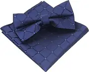 [Luckyvestir] Men's Tie Sets, Polka Dot Mens Ties and Pocket Square Sets with Tie Bar/Cufflinks, Neckties for Wedding Business