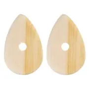 2pcs Pottery Ribs 10.3cm x 6.5cm Wooden Clay Ceramic Sculpting Tools