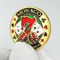 在飛比找樂天市場購物網優惠-摩納哥撲克籌碼硬幣 精美幸運幣32mm蒙特卡洛徽章挑戰幣收藏