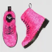 NEW Doc Dr. Martens 1460 Pascal Junior Clash Pink Tinsel Fur Women's EU 36 US 5