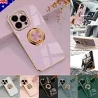 Shockproof Silicone Case Ring Cover For iPhone 16e 16 15 14 13 12 11 Pro Max XR