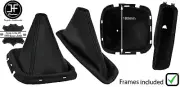 BLACK STITCH LEATHER GEAR + HANDBRAKE BOOT + FRAME FOR NISSAN PATHFINDER 05-12