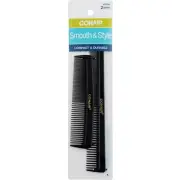 2 Pack Conair Smooth & Style Pocket & Barber Comb, 2 Ct