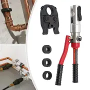 3Dies-1/2",3/4",1“Hydraulic Wire Crimper Crimping Tool 360° Rotatable Crimp Head