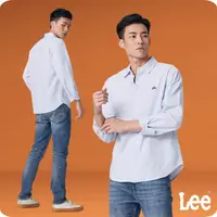 在飛比找momo購物網優惠-【Lee 官方旗艦】男裝 長袖襯衫 / 氣質簡約 藍條紋 舒