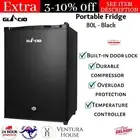 Glacio Camping 80L Portable Fridge Cooler Upright 12V/24V/240V Caravan Black New