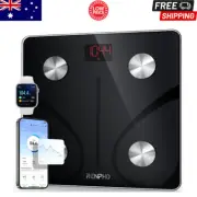 RENPHO Bluetooth Body Fat Scale ES-CS20M Black Smart BMI Digital Weight Scale AU