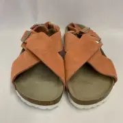 Birkenstock New w/ Box Tulum Coral Peach Suede Soft Footbed Narrow Select Size