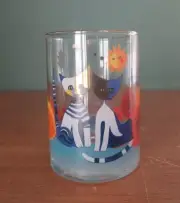 Vintage Goebel Rosina Wachtmeister Hand Painted Luce Solare Cat Glass Signed