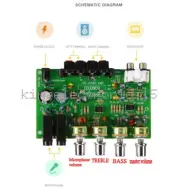 Stereo Audio Amplifier Board 40W+40W Digital microphone amplifier Tone Control K