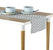 Grey Chevron Table Runners - 12"x72" or 14"x108"