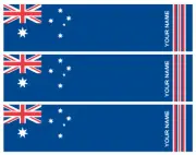15 - 4x1" Aussie Flag Arrow Wraps with your name