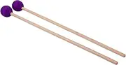 EPIGEIST 2pcs Bass Drum Mallet with Wool Felt Head and Wooden Handle Comfortable Percussion Drumsticks for Musicians for Symphony and Performance Purple