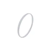 66mm Solid Half Round Bangle in Sterling Silver