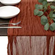 Table Runner Boho Gauze Cloth Wedding Table Runner Wedding Table Decor - Orange