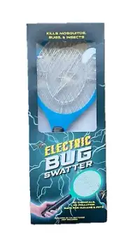 2x Electric Bug Zapper Tennis Racket Mosquito Fly Swatter Insect Killer Handheld