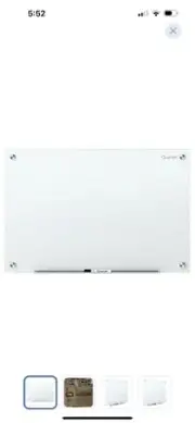 Quartet Glass Whiteboard, Non-Magnetic Dry Erase White Board, 3' x 2', Includes.
