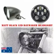 5.75" matt black LED daymaker headlight Harley SPRINGER FLSTS Heritage FXSTS