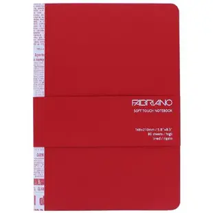 FABRIANO Ecoqua Notebook/ Soft Touch/ A5/ Red