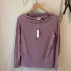 NWT! James Perse Womens Long Sleeve Top Cowl Neck Pullover Top Size 4 Mauve $130