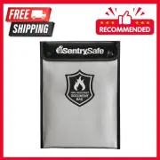 SentrySafe Fire and Water Resistant Bag with Zipper for Documents, 1.5" x 11"...