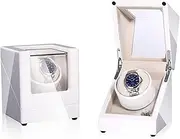 Single Watch Winder,Automatic Watch Winder Box with Quiet Motor,Watch Display Storage Rotating Watch Box Battery Powered Or AC Adapter,5Rotating Modes LWX