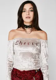 Sweet Cherry Velvet Top