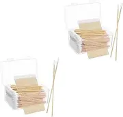 Ipetboom 2sets Cotton Buds Pointed Tips Makeup Removal and Ear Wax Cleaners 500pcs*2