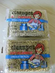 2 New CleanPot Teflon Pan Scrubber Gold Luster Sponge Agis Vintage Retro 60's